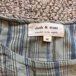 Cloth & Stone Green Striped sleep dress